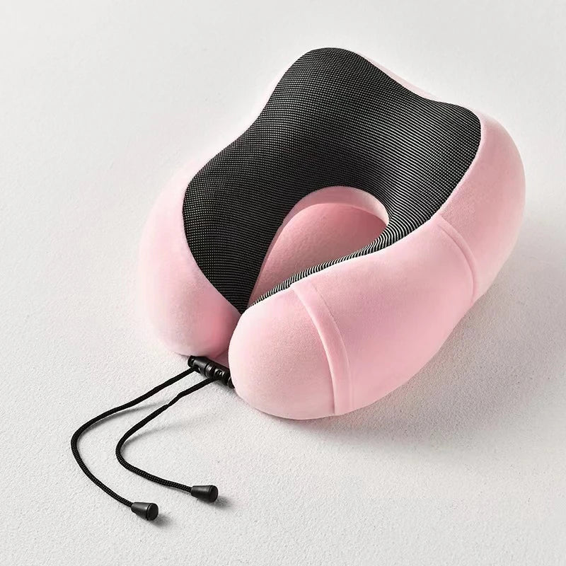Coussin de voyage cervical en U mémoire confort nuque