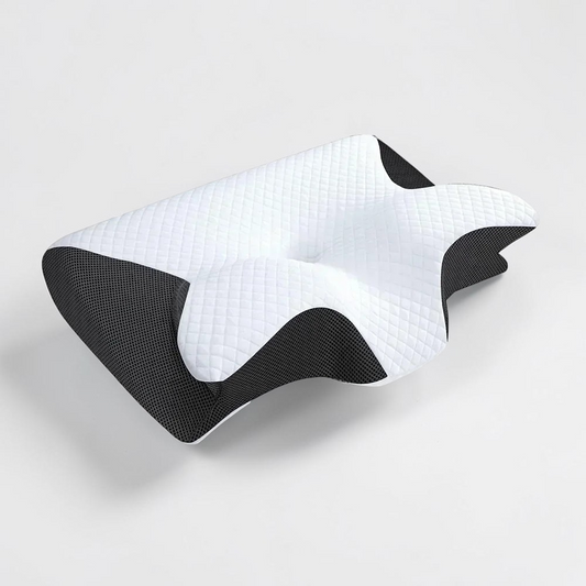 Oreiller cervical papillon mémoire noir confort nuque
