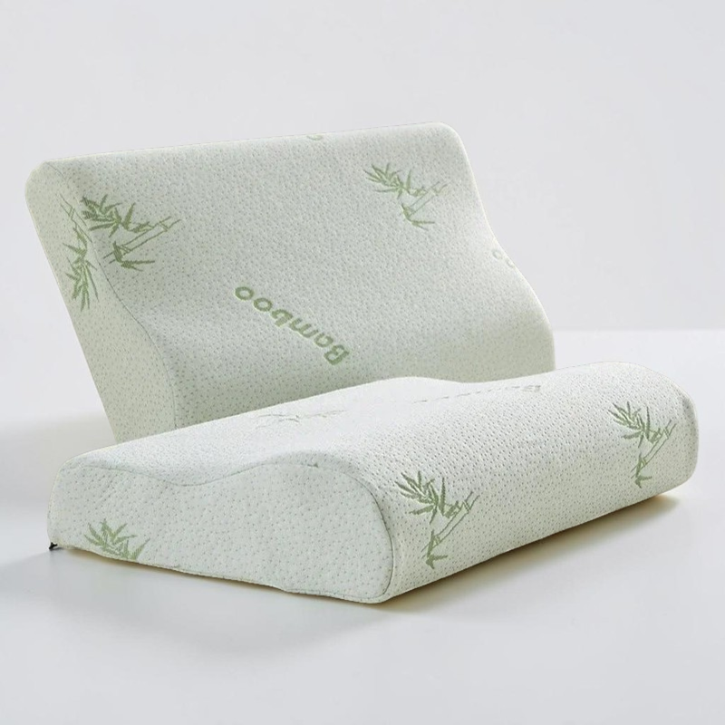 Oreiller mémoire en fibre de bambou confort cervical