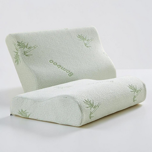 Oreiller mémoire en fibre de bambou confort cervical